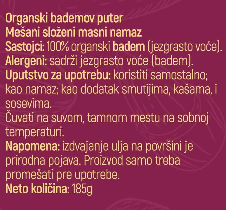 Organski puter od badema