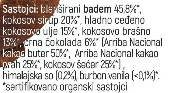 Organski Veganski Keks Crazy Coco Choco – 48g