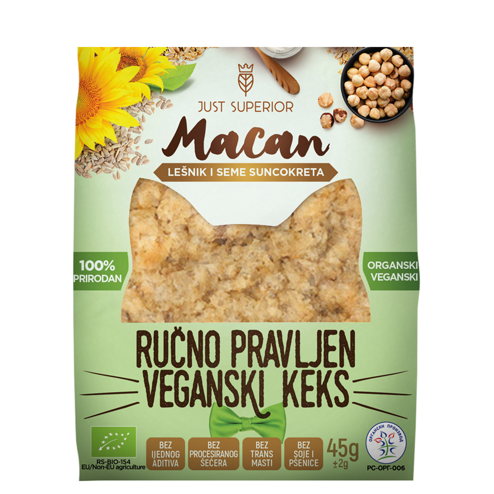 Organski Veganski Keks Macan – 45g