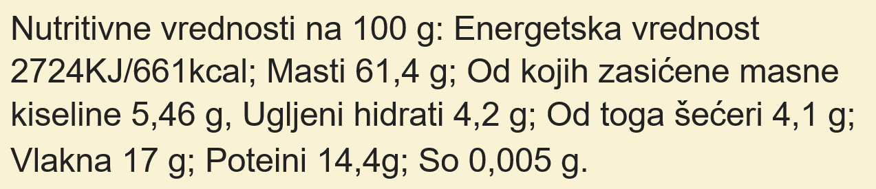 Organski sirovi lešnik – 100g