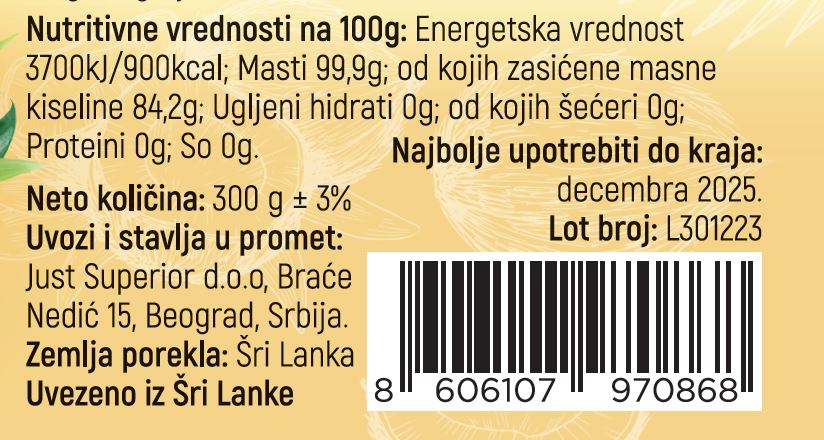 Kokosovo ulje u teglici