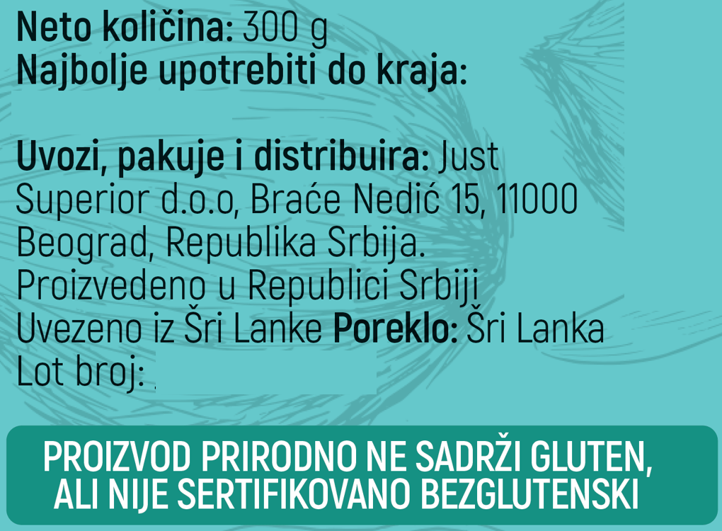 Pakovanje organskog kokosovog brašna