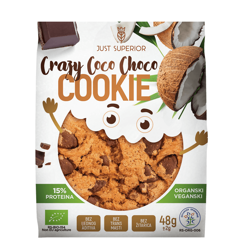 Organski Veganski Keks Crazy Coco Choco – 48g