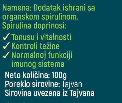 Organska tajvanska Spirulina u prahu