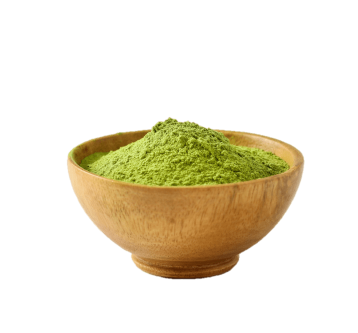 Prah organske moringe u drvenoj činiji