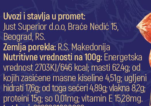 Organski lešnikov puter CRUNCHY – 185g