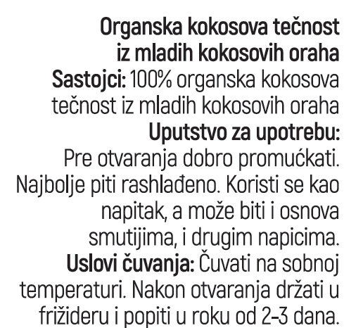 Organska kokosova voda u konzervi