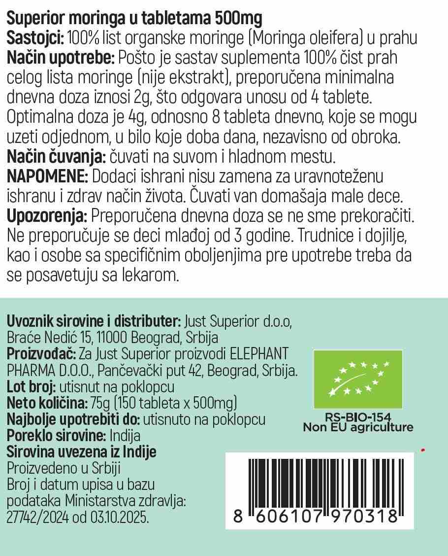 Moringa kapsule – Organske moringa tablete